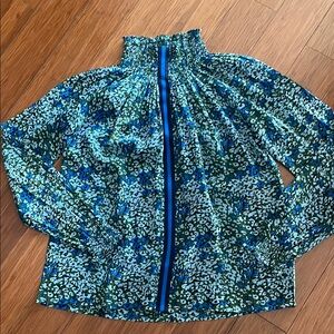 Floral Blouse with Striping